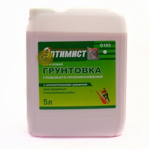 Грунтовка глубокого проникновения Оптимист G103, 5л