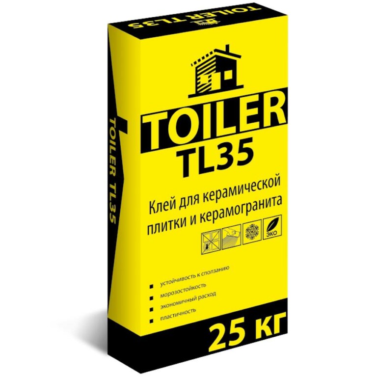 TOILER TL35 клей для плитки и керамогранита, 25кг