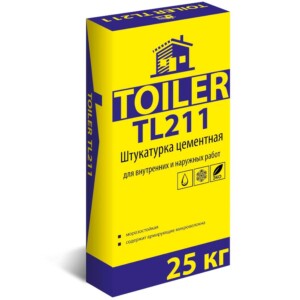 TOILER TL211 штукатурка цементная, 25кг