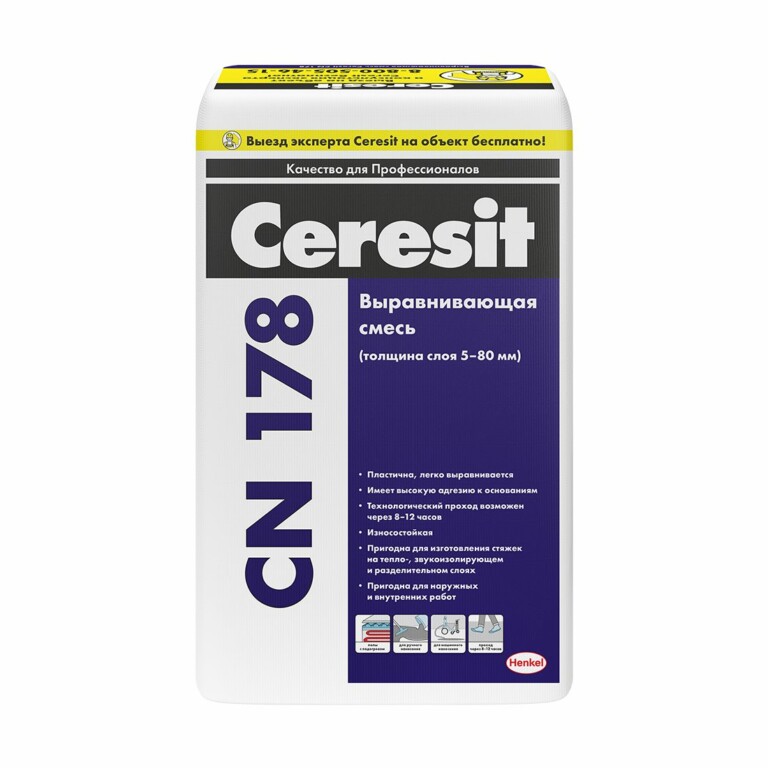 Ceresit CN 178 Выравнивающая смесь для пола, 25кг