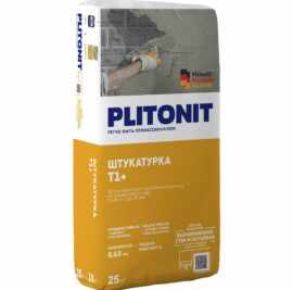PLITONIT Т1+ штукатурка цементная, 25кг