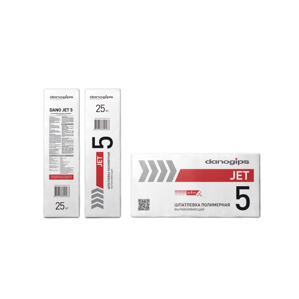 DANOGIPS JET 5 шпатлевка полимерная, 25кг