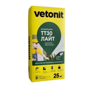 Vetonit TT30 штукатурка цементная, 25кг